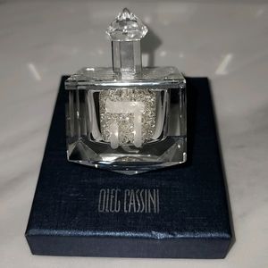 Oleg Cassini Dreidel Crystal Diamond Filled